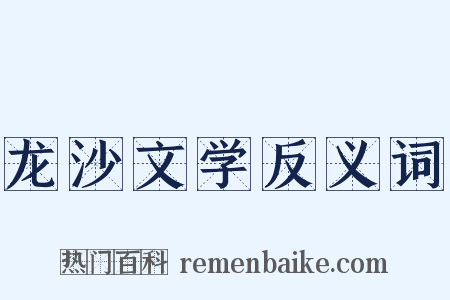 龙沙文学反义词是什么意思的图片